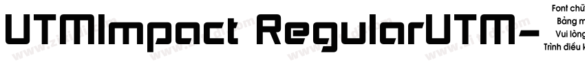 UTMImpact RegularUTM字体转换